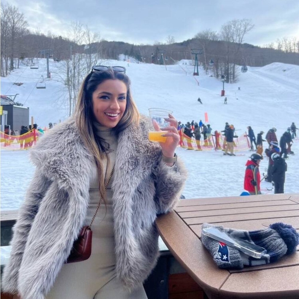 Light Grey Faux Fur Jacket